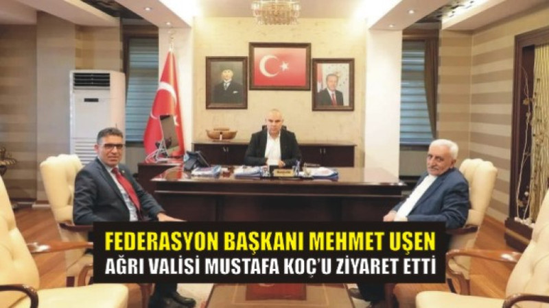 Mehmet Uşen'den Vali Mustafa Koç'a ziyaret