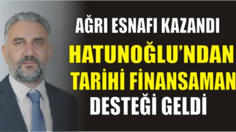 Daha Yeni Seçildi, Ağrı Esnafına 12,5 Milyonluk Can Suyu Getirdi!