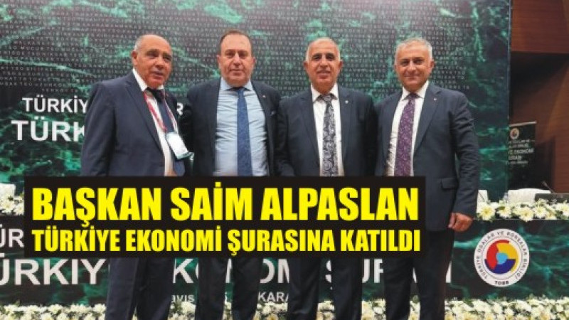 SAİM ALPASLAN, EKONOMİ ŞURASINA KATILDI