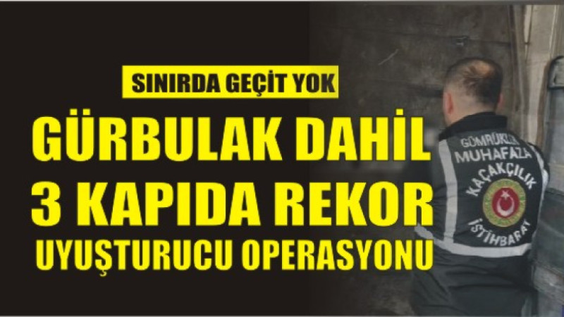 Kapıkule, Mersin ve Gürbulak’ta Büyük Operasyon