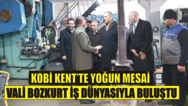 Vali Bozkurt ve Tenekeci’den KOBİ Kent’te Kritik İnceleme