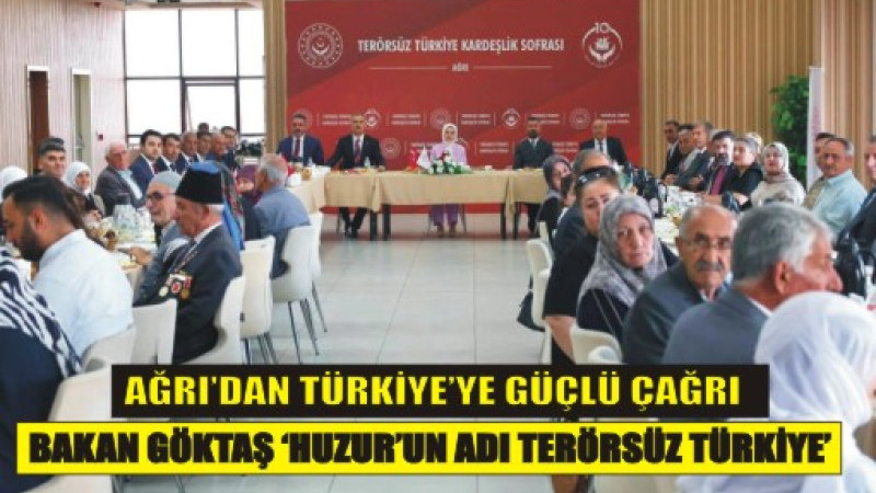 Bakan Göktaş Ağrı'da Konuştu: 