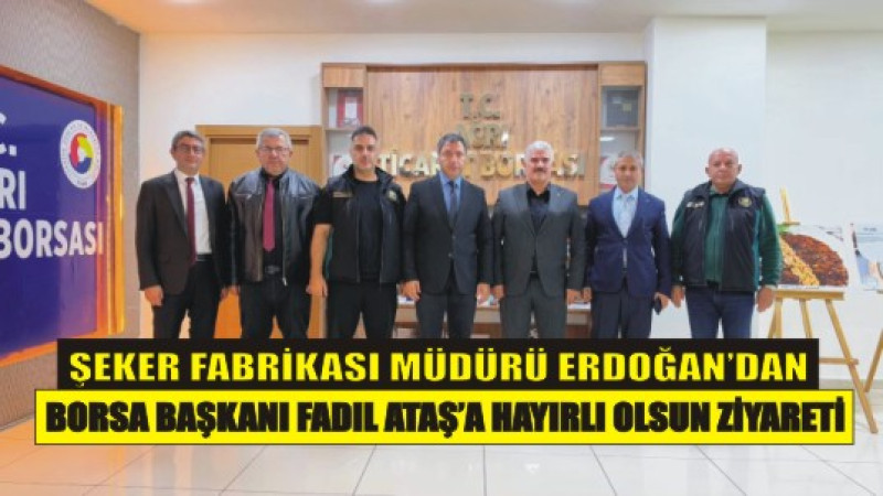 Şeker Fabrikası Müdürü Erdoğan’dan Başkan Fadıl Ataş’a Destek Mesajı